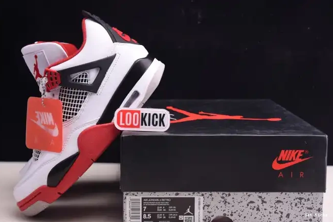 1st Kicks Shoes (2020) DC7770-160 Retro Fire Jordan Air 4 Red 0623